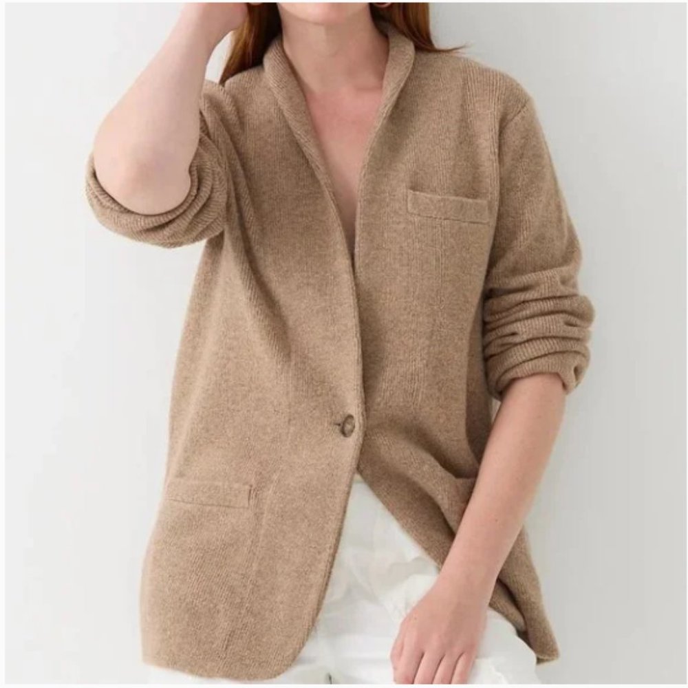 J Crew | Wool Alpaca Blend Cocoon Sweater-Blazer Cardigan Sz xs